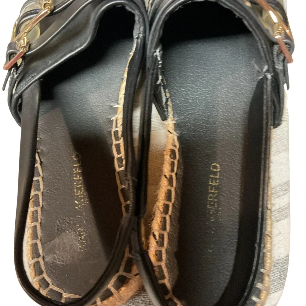 Karl Lagerfeld Paris Alexi Espadrille Platform Woven Slingback Sandals Size 8.5